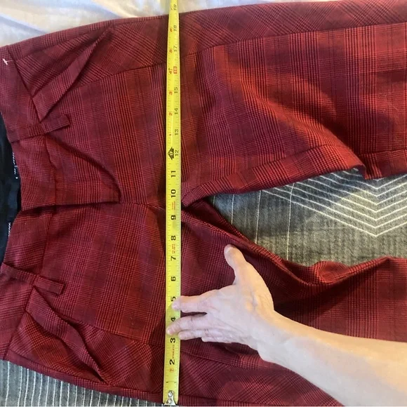 L.A.M.B. Gwen Stefani Plaid Y2K Punk Rock Pants black red skinny low rise - Picture 16 of 16